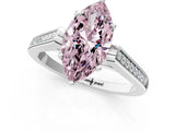 White gold Fancy Pink Marquise Cut Solitaire Cathedral Diamond Engagement Ring with Channel-Set Band and Four-Prong Setting_16