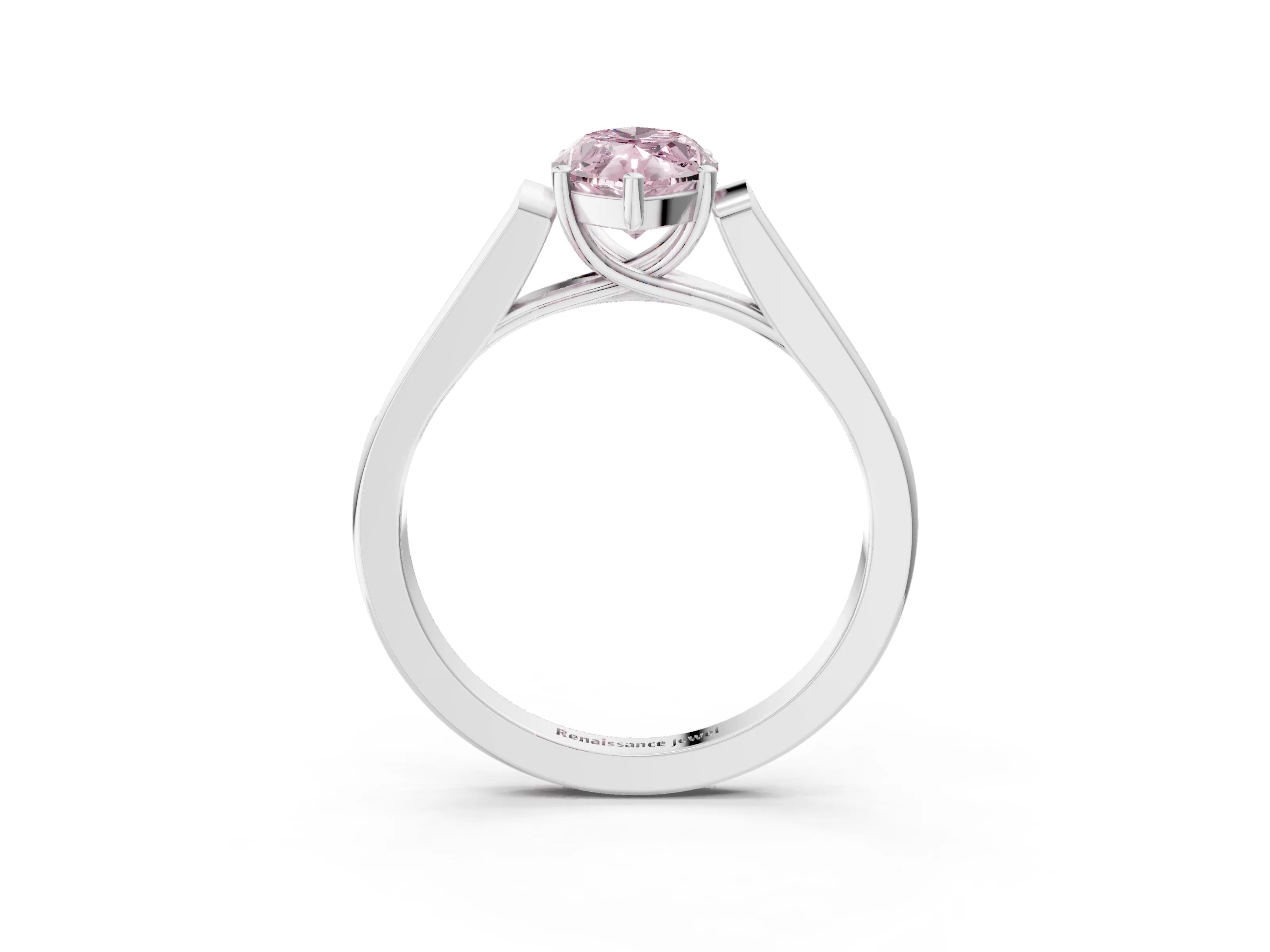 White gold Fancy Pink Marquise Cut Solitaire Cathedral Diamond Engagement Ring with Channel-Set Band and Four-Prong Setting_18