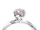 White gold Fancy Pink Marquise Cut Solitaire Diamond Engagement Ring with Twisted Pave Band and Four-Prong Setting_23