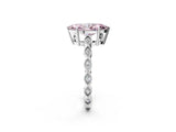 White gold Fancy Pink Marquise Cut Solitaire Diamond Ring with Infinity Twist Band and Four-Prong Setting_26