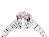 White gold Fancy Pink Marquise Cut Solitaire Diamond Ring with Infinity Twist Band and Four-Prong Setting_28