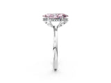 White gold Fancy Pink Marquise Cut Solitaire Diamond Ring with Prong Setting and Plain Band_14