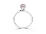 White gold Fancy Pink Marquise Cut Solitaire Diamond Ring with Prong Setting and Plain Band_15