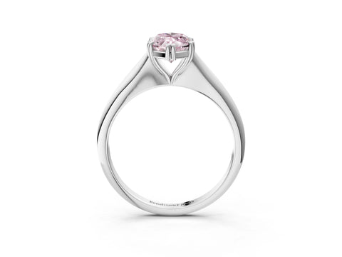 White gold Fancy Pink Marquise Cut Solitaire Diamond Ring with Six-Prong Setting and Classic Band_3