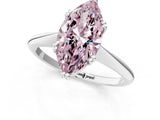 White gold Fancy Pink Marquise Cut Solitaire Diamond Ring with Six-Prong Setting and Classic Band_56