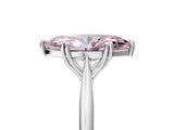 White gold Fancy Pink Marquise Cut Solitaire Diamond Ring with Six-Prong Setting and Classic Band_60