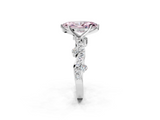 White gold Fancy Pink Marquise  Cut Solitaire Diamond Twisted Band with Pave Setting_42