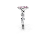White gold Fancy Pink Marquise  Cut Solitaire Diamond Twisted Band with Pave Setting_43
