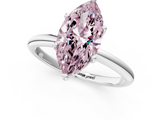 White gold Fancy Pink Marquise  Cut Solitaire Engagement Ring with Four-Prong Setting and Classic Band_21