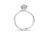 White gold Fancy Pink Marquise  Cut Solitaire Engagement Ring with Four-Prong Setting and Classic Band_23
