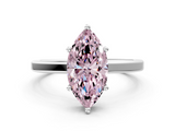 White gold Fancy Pink Marquise  Cut Solitaire Engagement Ring with Four-Prong Setting on a Classic Band_20