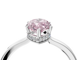 White gold Fancy Pink Marquise  Cut Solitaire Engagement Ring with Four-Prong Setting on a Classic Band_24
