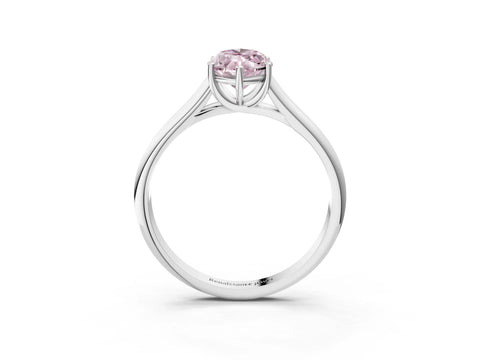 White gold Fancy Pink Marquise Cut Solitaire Engagement Ring with Tapered Band and Four-Prong Setting_18
