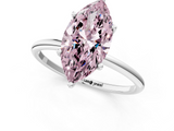 White gold Fancy Pink Marquise  Cut Solitaire Engagement Ring with Thin Band and Four-Prong Setting_4