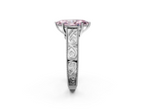 White gold Fancy Pink Marquise  Cut Solitaire Engraved Band with Four-Prong Setting_63