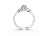 White gold Fancy Pink Marquise  Cut Solitaire Floral Diamond Ring with Four-Prong Setting_57