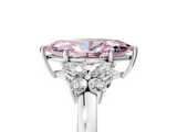 White gold Fancy Pink Marquise  Cut Solitaire Floral Diamond Ring with Four-Prong Setting_59