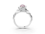 White gold Fancy Pink Marquise Cut Solitaire Leaf-Inspired Engagement Ring with Prong Setting_15