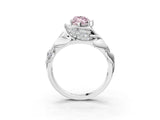 White gold Fancy Pink Marquise Cut Solitaire Leaf-Inspired Engagement Ring with Prong Setting_16