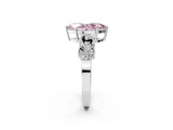 White gold Fancy Pink Marquise Cut Solitaire Milgrain Leaf Band with Prong Setting_14
