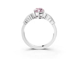 White gold Fancy Pink Marquise Cut Solitaire Milgrain Leaf Band with Prong Setting_15