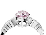 White gold Fancy Pink Marquise Cut Solitaire Milgrain Leaf Band with Prong Setting_16