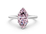 White gold Fancy Pink Marquise  Cut Solitaire Ring with Cathedral Band and Four-Prong Setting_79