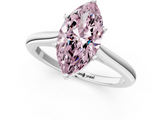 White gold Fancy Pink Marquise  Cut Solitaire Ring with Cathedral Band and Four-Prong Setting_79