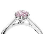 White gold Fancy Pink Marquise  Cut Solitaire Ring with Cathedral Band and Four-Prong Setting_82