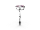 White gold Fancy Pink Marquise  Cut Solitaire Ring with Four-Prong Setting and Classic Band_44
