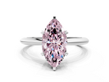 White gold Fancy Pink Marquise  Cut Solitaire Ring with Four-Prong Setting on a Classic Band_75