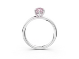 White gold Fancy Pink Marquise  Cut Solitaire Ring with Thin Band and Four-Prong Setting_19