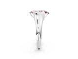 White gold Fancy Pink Marquise Cut Solitaire Tension Set Diamond Ring with Split Shank Band_26