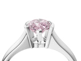 White gold Fancy Pink Marquise Cut Solitaire Tension Set Diamond Ring with Split Shank Band_28