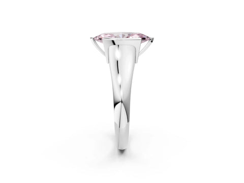 White gold Fancy Pink Marquise Cut Solitaire Tension Set Diamond Ring with Split Shank Band_2