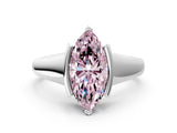 White gold Fancy Pink Marquise Cut Solitaire Tension Set Diamond Ring with Split Shank Band_32