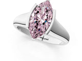 White gold Fancy Pink Marquise Cut Solitaire Tension Set Diamond Ring with Split Shank Band_33