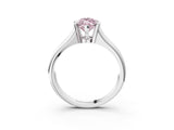 White gold Fancy Pink Marquise Cut Solitaire Tension Set Diamond Ring with Split Shank Band_35