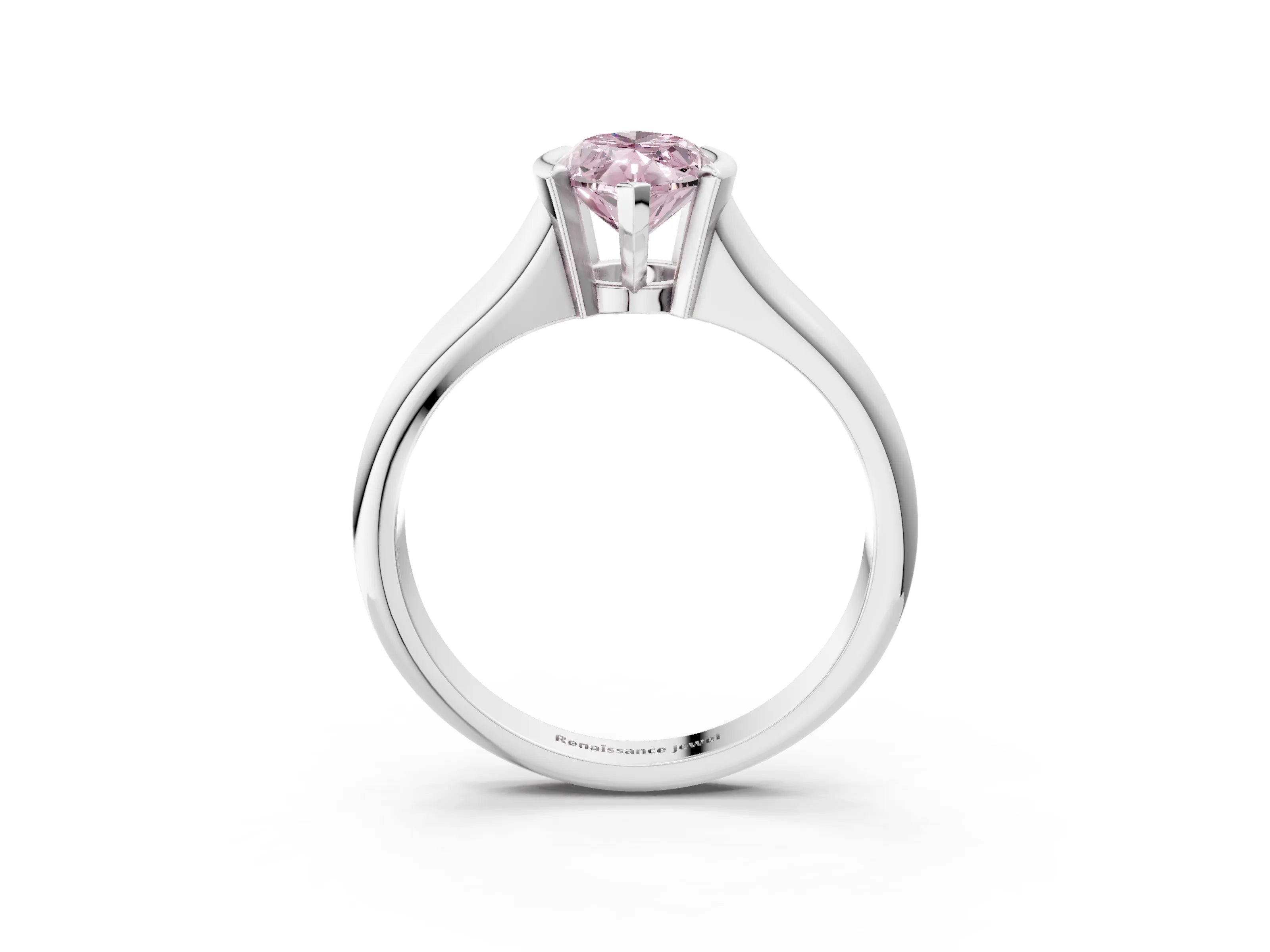 White gold Fancy Pink Marquise Cut Solitaire Tension Set Diamond Ring with Split Shank Band_39