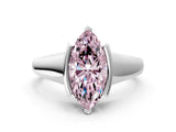 White gold Fancy Pink Marquise Cut Solitaire Tension Set Diamond Ring with Split Shank Band_44