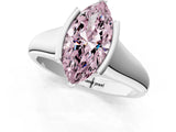 White gold Fancy Pink Marquise Cut Solitaire Tension Set Diamond Ring with Split Shank Band_45