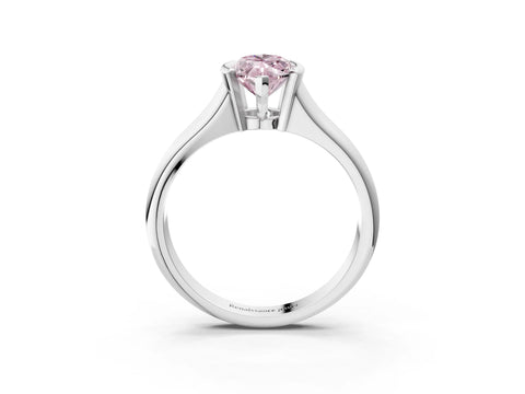 White gold Fancy Pink Marquise Cut Solitaire Tension Set Diamond Ring with Split Shank Band_51