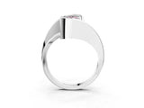 White gold Fancy Pink Marquise Cut Solitaire Tension-Set Diamond Split Shank Ring_3