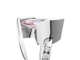White gold Fancy Pink Marquise Cut Solitaire Tension-Set Diamond Split Shank Ring_5