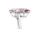 White gold Fancy Pink Marquise  Cut Solitaire Twist Band Ring with Four-Prong Setting_28