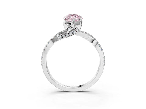 White gold Fancy Pink Marquise Cut Solitaire Twist Pave Diamond Engagement Ring with Prong Setting_15