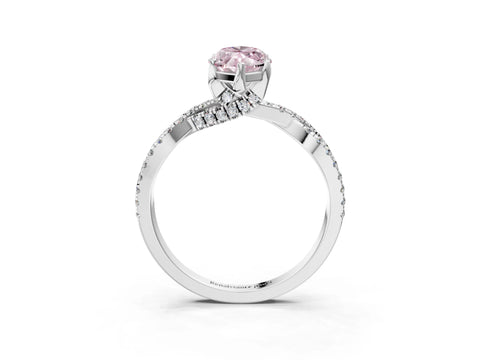 White gold Fancy Pink Marquise Cut Solitaire Twist Pave Diamond Engagement Ring with Prong Setting_39