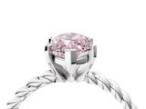 White gold Fancy Pink Marquise  Cut Solitaire Twisted Band with Four-Prong Setting_80