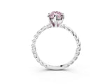 White gold Fancy Pink Marquise  Cut Solitaire Twisted Band with Four-Prong Setting_81