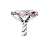 White gold Fancy Pink Marquise  Cut Solitaire Twisted Band with Four-Prong Setting_83